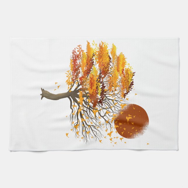 Paño De Cocina Naturaleza Vida Silvestre Llenos De Árbol De La Lu (Horizontal)