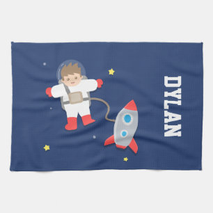 Paño De Cocina Nave Cohete Espacio Exterior Pequeño Astronauta Pa