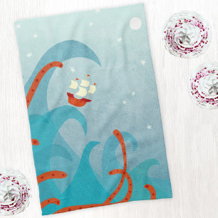 Paño De Cocina Navegación por Monstruo del Mar