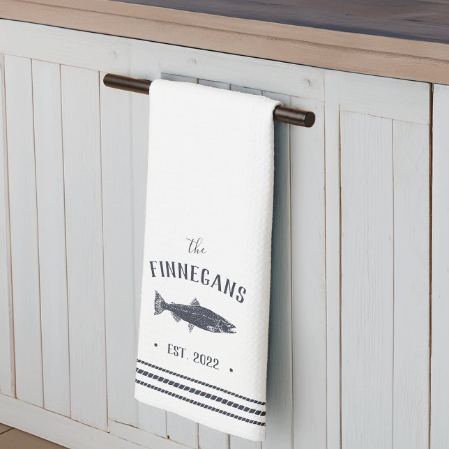 Paño De Cocina Navía y peces blancos rusos personalizados (Subido por el creador)