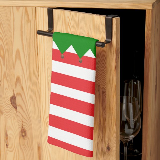 Paño De Cocina Navidad al Estilo Duende  (Pliegue de tercios)