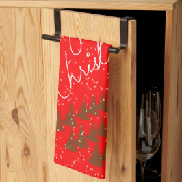 Paño De Cocina Navidad Alegre Dibujada a Mano