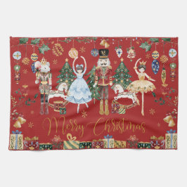 Paño De Cocina Navidad Alegre Vintage El Cascanueces