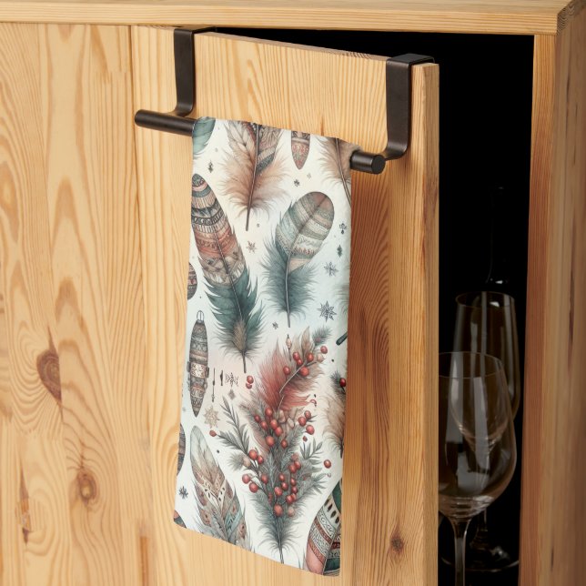 Paño De Cocina Navidad Boho (Pliegue de tercios)