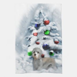 Paño De Cocina Navidad Dandie Dinmont
