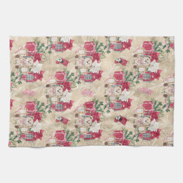 Paño De Cocina NAVIDAD DE COLOR DE AGUA DE bonito PRESENTES Y OSO