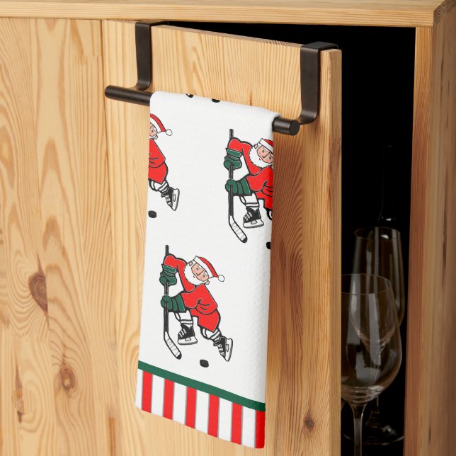 Paño De Cocina Navidad de hockey (Pliegue de tercios)