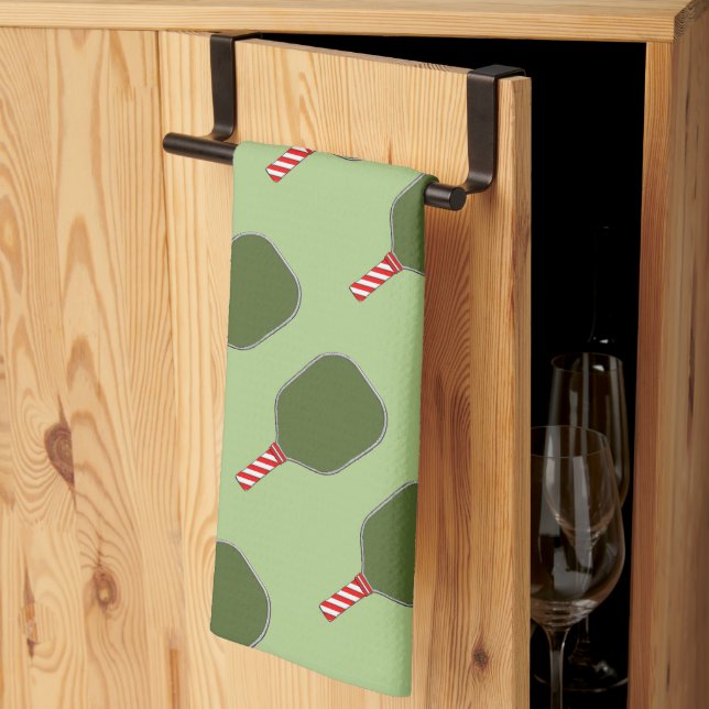 Paño De Cocina Navidad de pickleball (Pliegue de tercios)