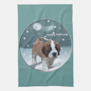 Paño De Cocina Navidad de St Bernard