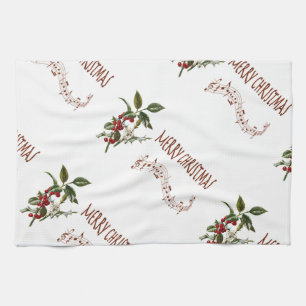 Paño De Cocina Navidad del acebo