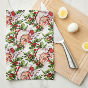 Paño De Cocina Navidad del padre del vintage de Papá Noel