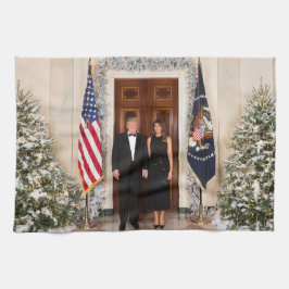 Paño De Cocina Navidad en la Casa Blanca Donald Trump & Melania