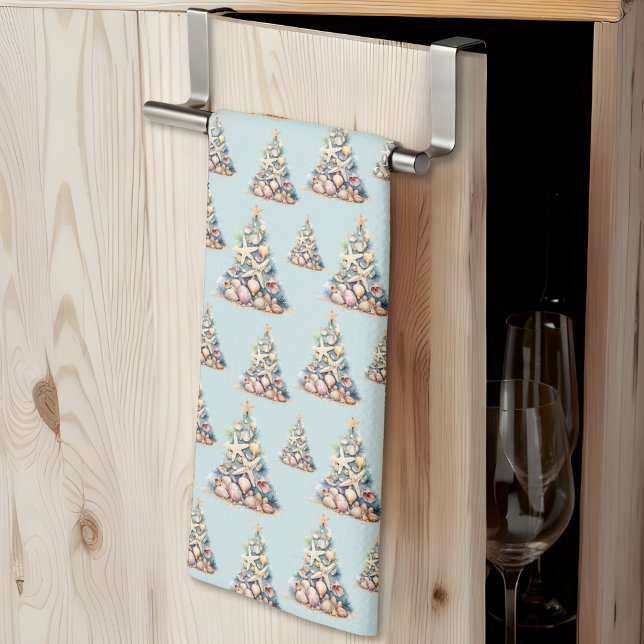 Paño De Cocina Navidad en la playa (Beach Christmas kitchen towel )