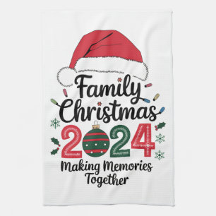 Paño De Cocina Navidad Familiar 2024 Creando Recuerdos Juntos