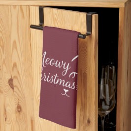 Paño De Cocina "Navidad Gatuna" Regalo Elegante de Cranberry Prof