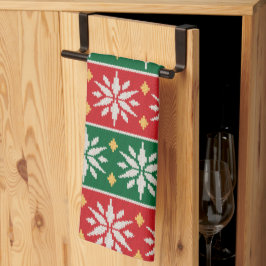 Paño De Cocina Navidad Nórdica Tejida