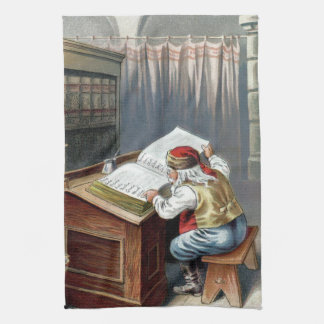 Paño De Cocina Navidad Vintage, San Nicolás Niños Buenos o Malos 