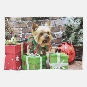 Paño De Cocina Navidad - Yorkie - Willie