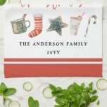 Paño De Cocina Navidades acuarelas galletas bebe caramelo Kit<br><div class="desc">Un divertido diseño festivo con las acuarelas favoritas del invierno - chocolate caliente,  caña de caramelos,  surtido. Feliz Navidad con letra de escritura contemporánea,  perfecta para celebrar la temporada navideña. puede ser editada,  parte de una colección.</div>