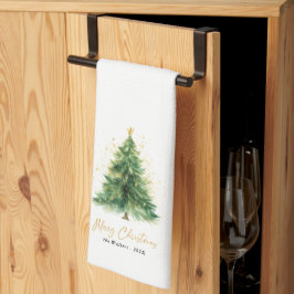 Paño De Cocina Navidades acuáticos modernos Pine Tree