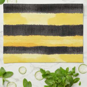 Paño De Cocina Navidades Amarillos de Oro Negro de Honey Bee