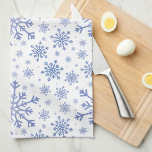 Paño De Cocina Navidades azules de la marina serpentean sobre bla