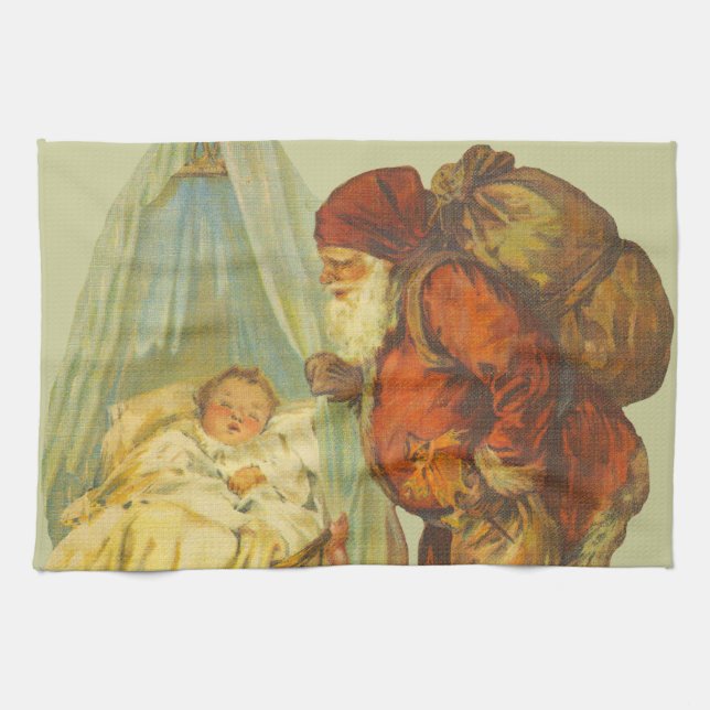 Paño De Cocina Navidades Baby Santa Clause Vintage (Horizontal)