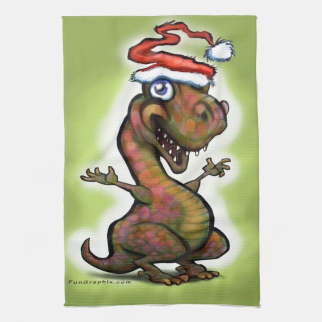 Paño De Cocina Navidades Baby T-Rex (Vertical)