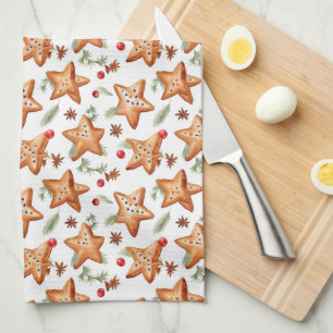 Paño De Cocina Navidades Berry Cinnamon Bread Seamless Pattern