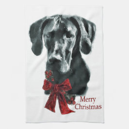 Paño De Cocina Navidades Black Great Dane