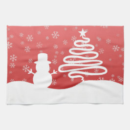 Paño De Cocina Navidades blancos árbol de invierno maravilla de s