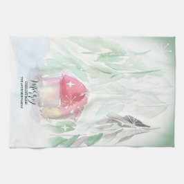 Paño De Cocina Navidades blancos de la aldea rural