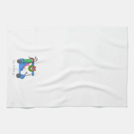 Paño De Cocina Navidades Blue Golf Cart Personalized Preppy