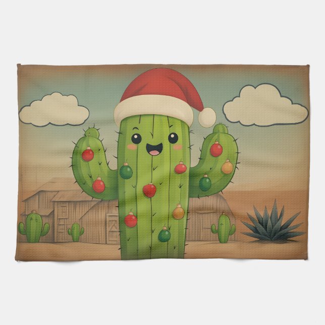Paño De Cocina Navidades Cactus (Horizontal)