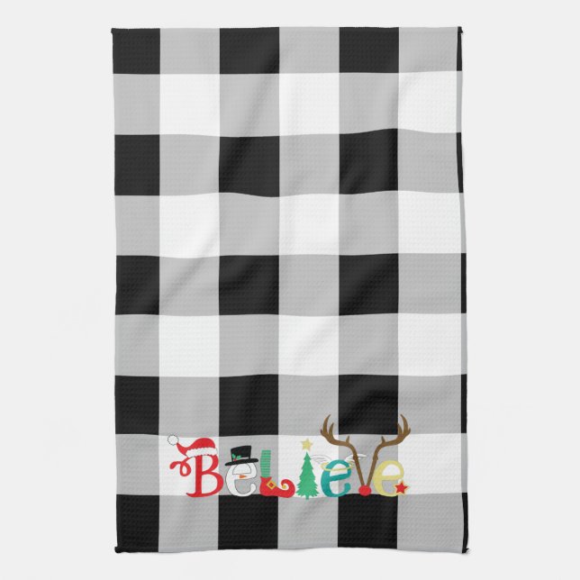 Paño De Cocina Navidades campesinos decoran con creencia (Vertical)