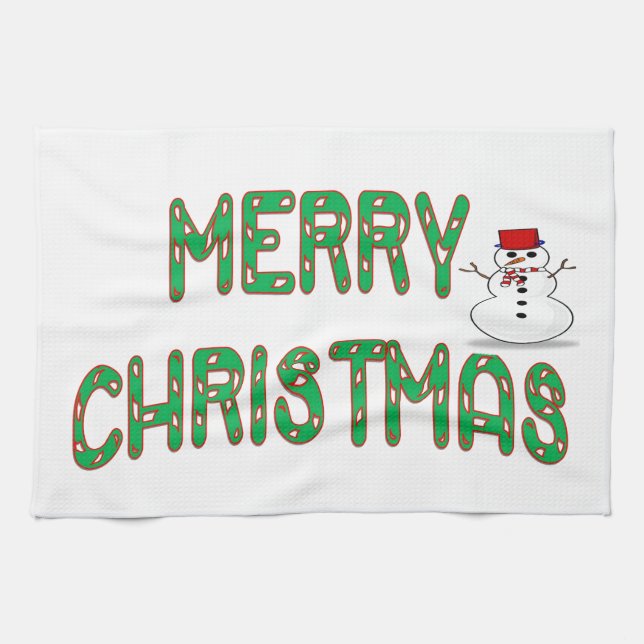 Paño De Cocina Navidades Candy Stick (Horizontal)