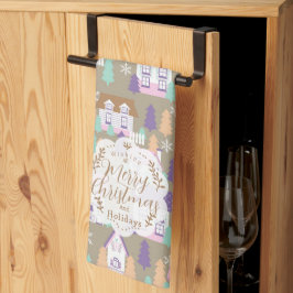 Paño De Cocina Navidades Casas Brown