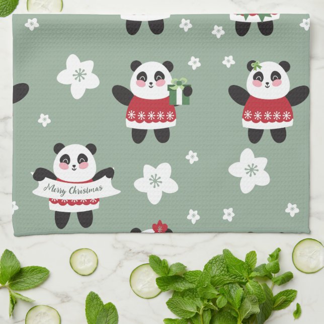 Paño De Cocina Navidades Cherry Blossom Panda (Doblado)