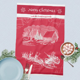 Paño De Cocina Navidades clásicos de Santa Claus