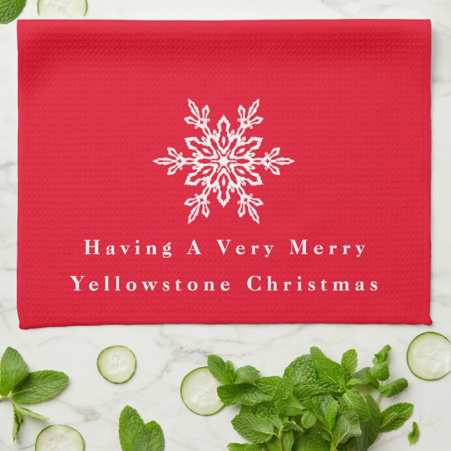 Paño De Cocina Navidades CocinaToalla Navidades Yellowstone (Doblado)