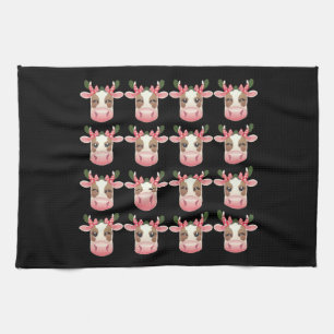 Paño De Cocina Navidades Coquette Highland Vaca Navidad Occidenta