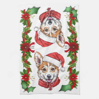 Paño De Cocina Navidades Corgi