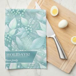 Paño De Cocina Navidades costeros Foliage Berries Pattern#7 ID100