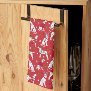 Paño De Cocina Navidades Dalmatian