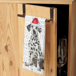 Paño De Cocina Navidades Dalmatian Santa Dog