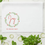 Paño De Cocina Navidades de acuarela festiva se personalizan<br><div class="desc">Los Navidades de acuarela festiva presentan un diseño personalizado.</div>