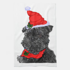 Paño De Cocina Navidades de Affenpinscher