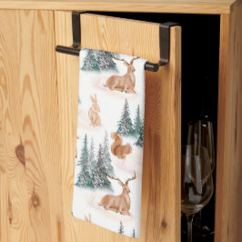 Paño De Cocina Navidades de Animales de Winter Wonderland Woodlan