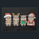 Paño De Cocina Navidades de Baby Hippo Moo Deng<br><div class="desc">Navidades de Baby Hippo Moo Deng</div>