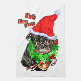 Paño De Cocina Navidades de Bah Hum Pug